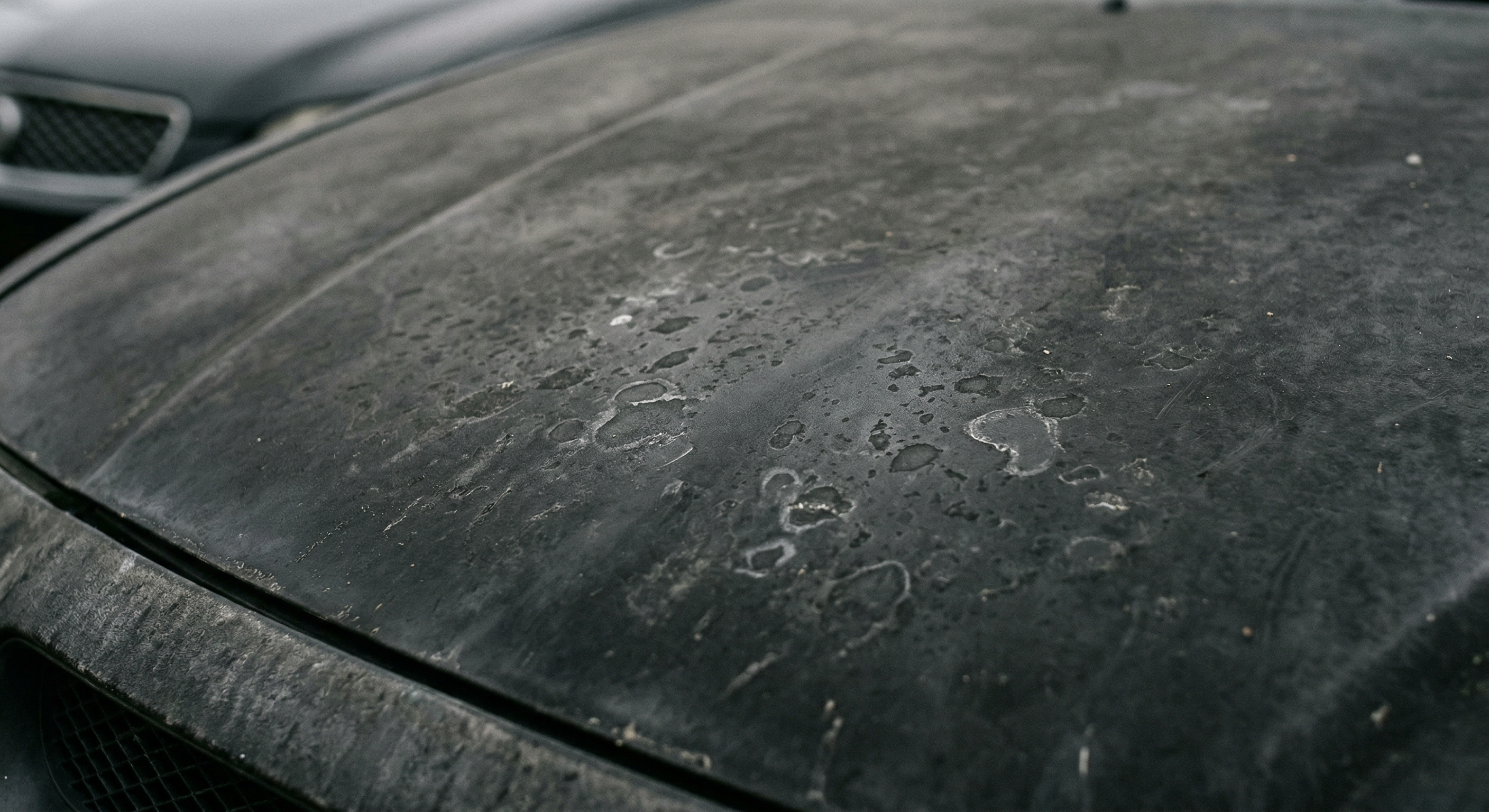 Before: dull, oxidized, water-spotted paint surface